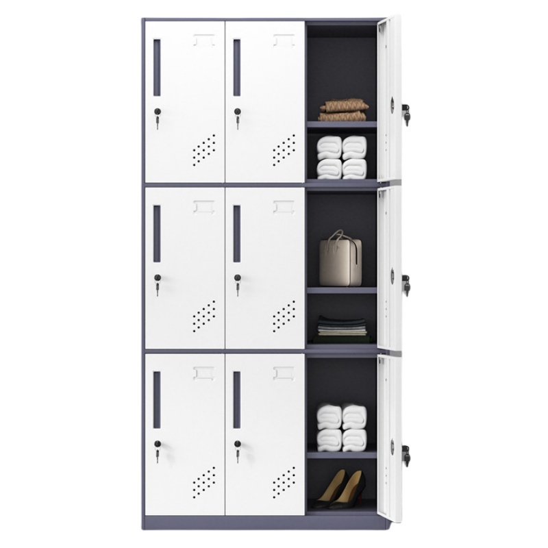 凌迪星灰色9门更衣柜900*400*1850mm台高清大图