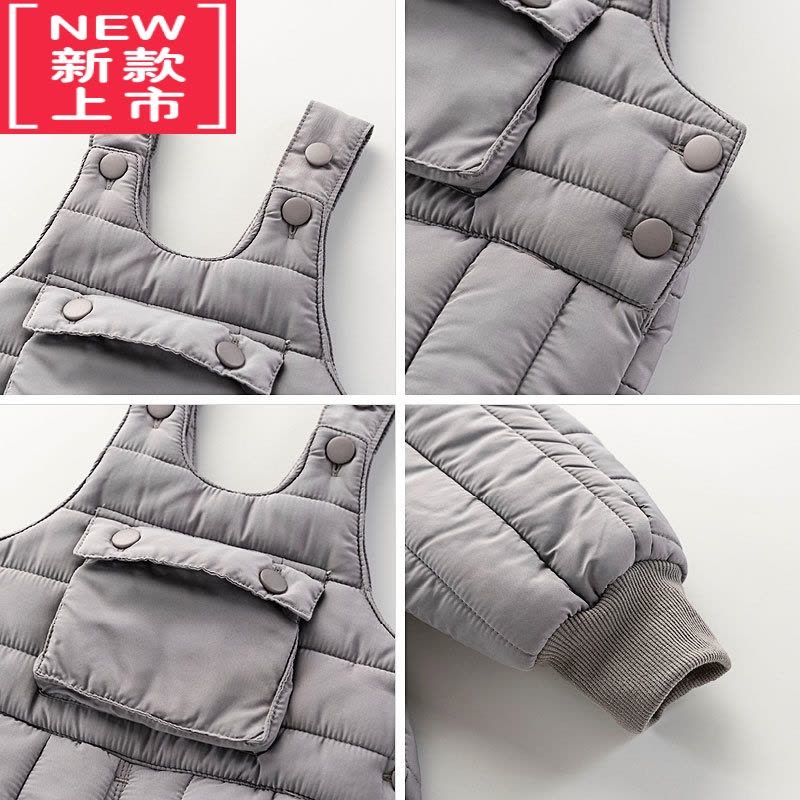 可莉允宝宝背带裤棉裤加棉一岁三岁男童保暖裤儿童裤子婴儿夹棉女童冬装图片