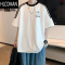 HLCOMAN三道杆潮牌男士短袖T恤男款夏季2025新款宽松高初中生上衣服