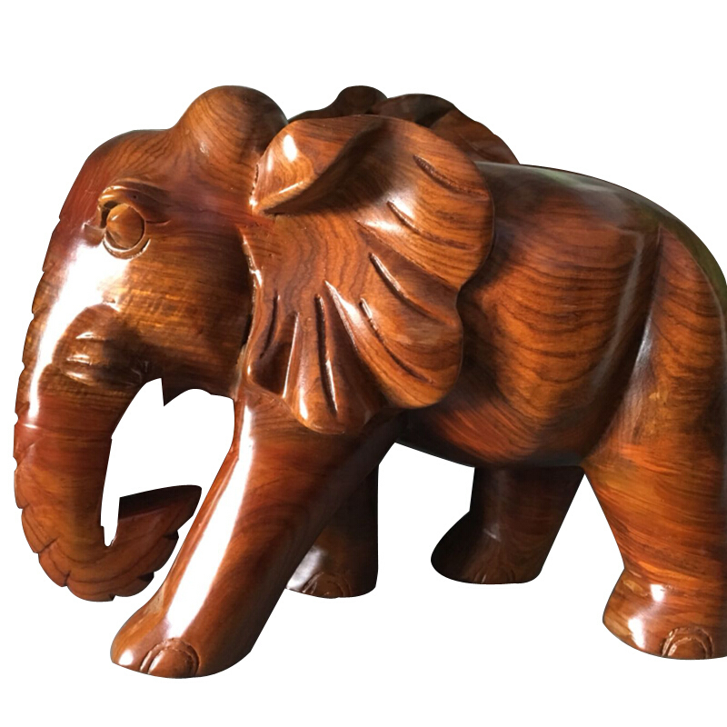 越南花梨木动物家居摆件实木雕刻大象