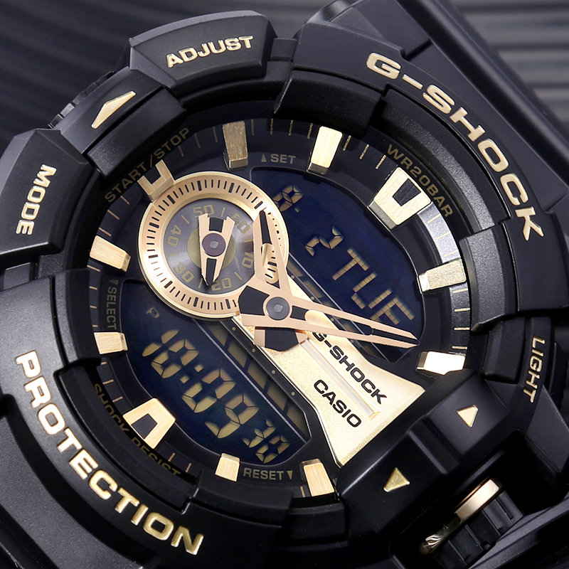 卡西欧(Casio)手表G-SHOCK系列多功能防水石英男表 GA-400GB-1A9高清大图