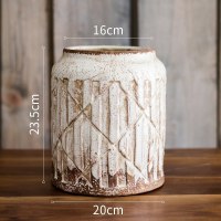 墟芜瓶陶瓷做旧花瓶复古花器装饰摆件罐子欧式法式古董 默认尺寸 墟芜瓶（中号）