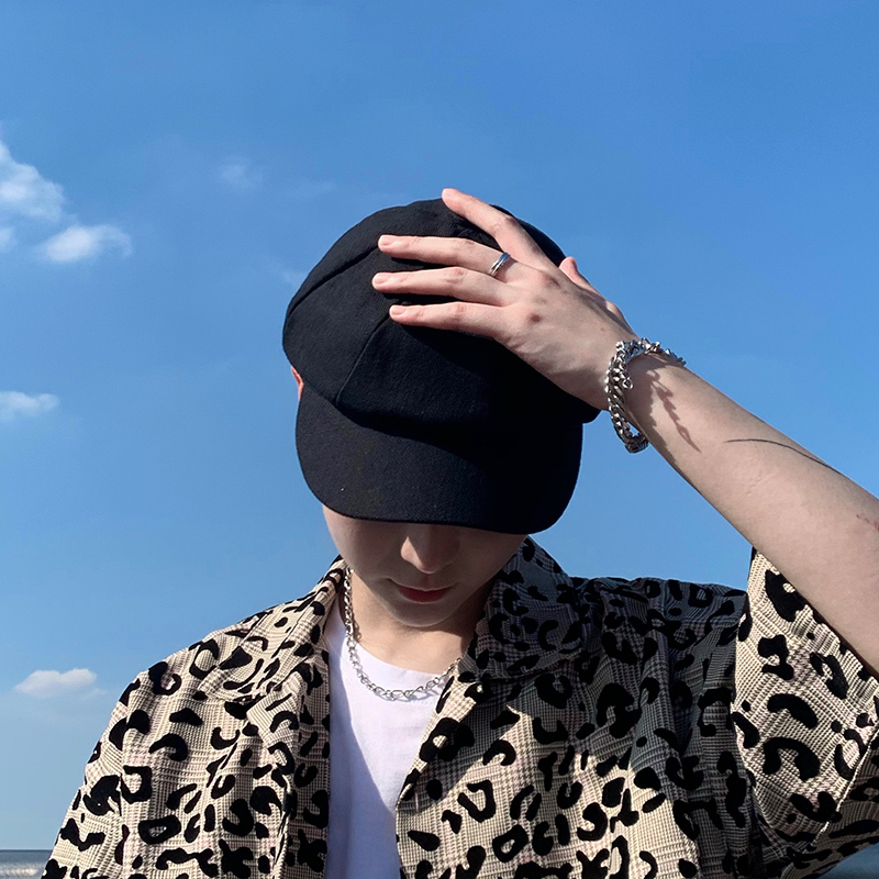 盛世尼曼复古八角帽男潮大头围英伦日系报童男生画家百搭贝雷帽男春秋