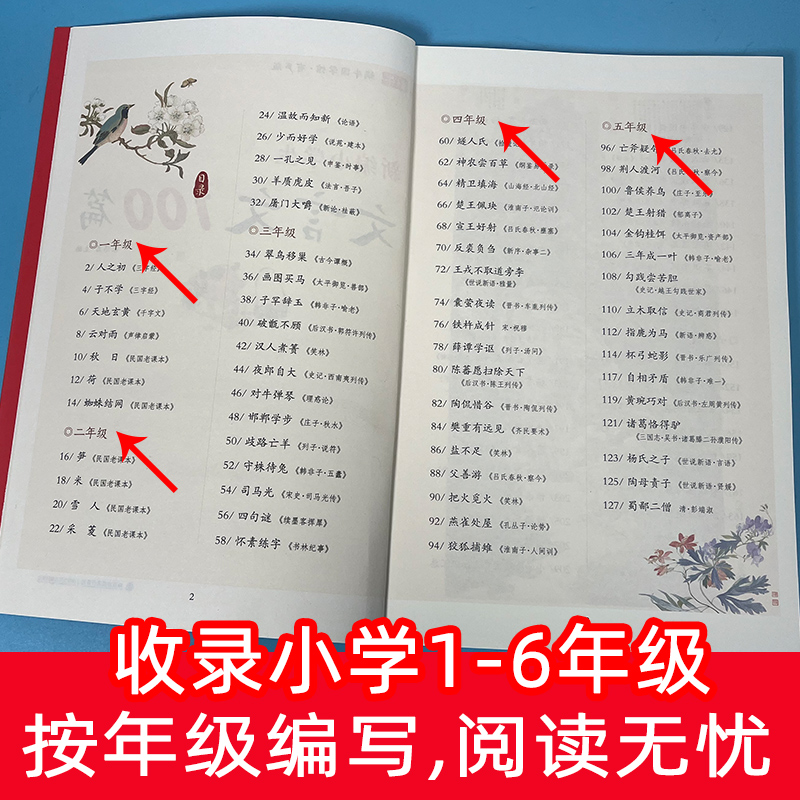 [3册]小古文100篇+古诗词169首+文言文100 小学通用 [正版]新编小学生文言文100篇人教版古诗词75十80首高清大图