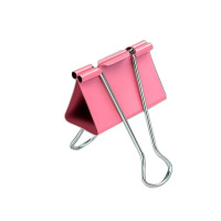 得力（deli）12只50mm彩色长尾夹票夹1#超大号燕尾夹票据夹子 12只/筒 8551ES