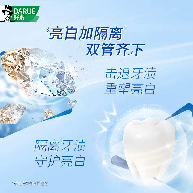 DARLIE好来(原黑人) 超白青柠薄荷牙膏140g 去牙渍 (新老包装随机发放)高清大图