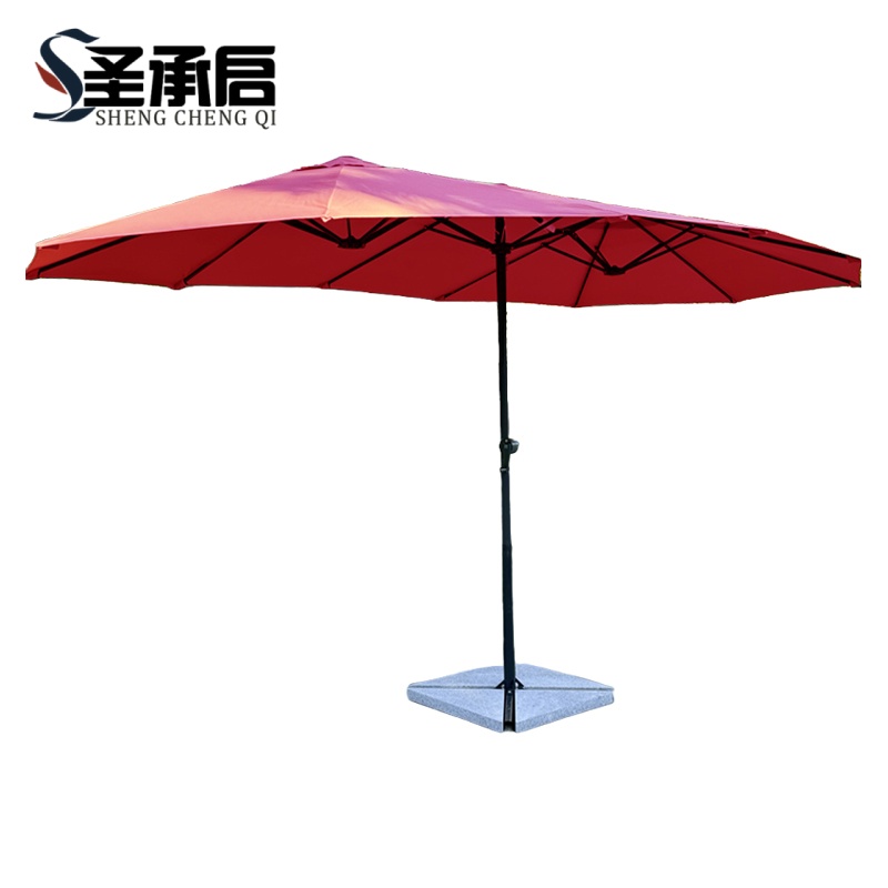 圣承启 遮阳棚 酒红色 把高清大图
