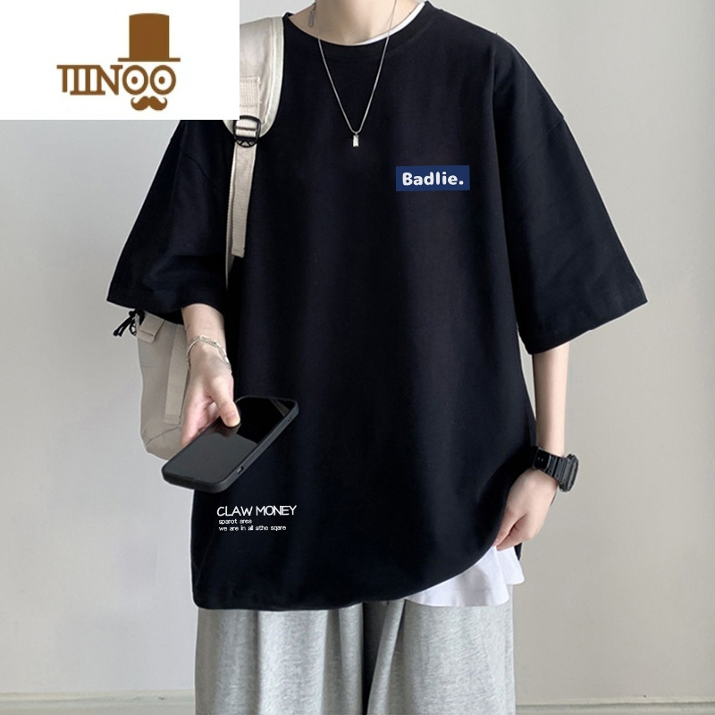 YANXUins潮牌韩版短袖T恤男夏季潮流小众中袖体恤学生痞帅青少年上衣服