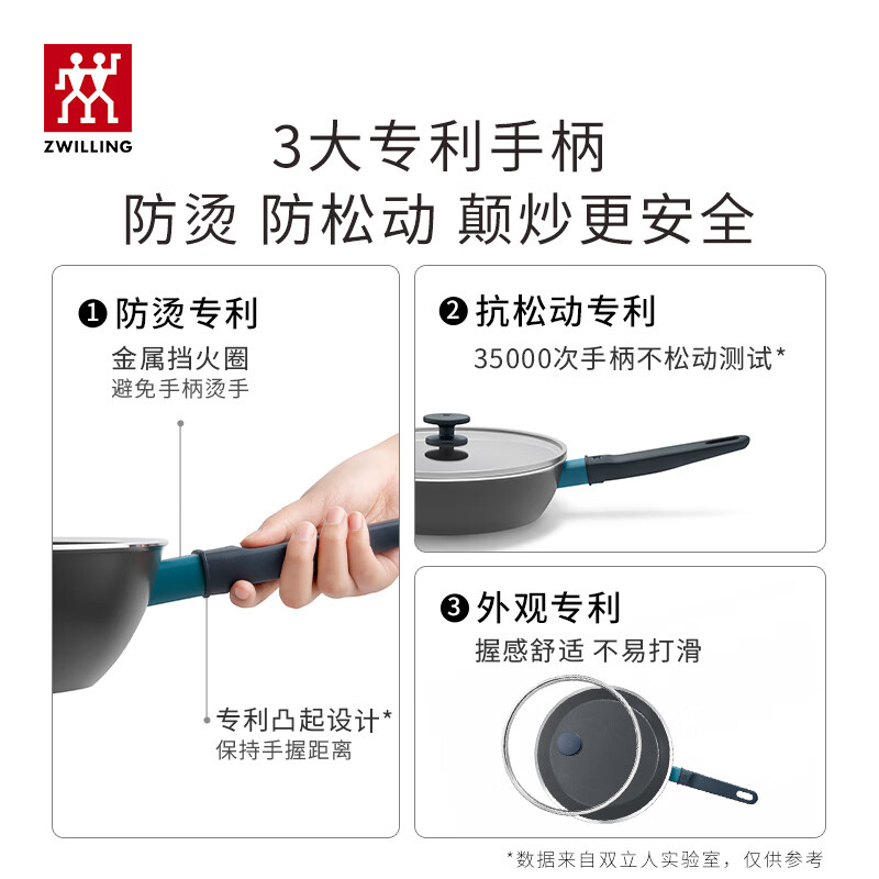 双立人(ZWILLING)不粘锅奶锅有钛0氟辅食锅泡面锅电磁炉通用NowPlus烹饪锅具 [有钛0氟]奶锅 18cm高清大图