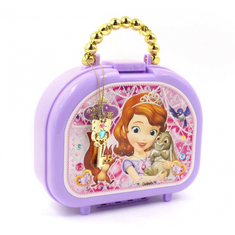 公主化妆车女孩彩妆盒儿童装扮化妆品手提箱套装过家家玩具 苏菲亚