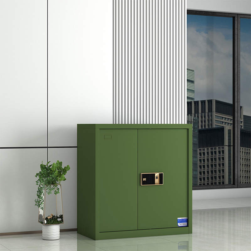 鑫星奈 XXN40615010 单节保密柜矮柜保险柜档案资料柜 绿色单节指纹锁