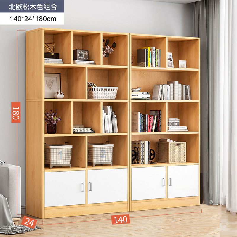 攸形四门书柜1400*240*1800mm台高清大图
