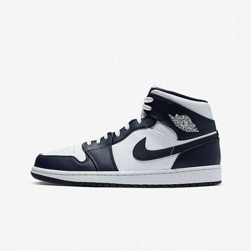 耐克jordanairjordan1mid中帮复古篮球鞋男款黑曜石554724174视频