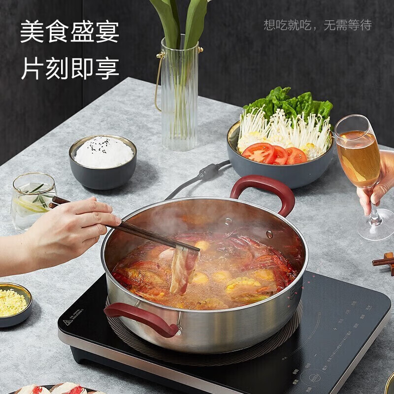 美的(Midea)商用电磁炉3000W大功率家用9档触控火力 酒店食堂电灶台4级防水 爆炒MC-CL35W7-001高清大图