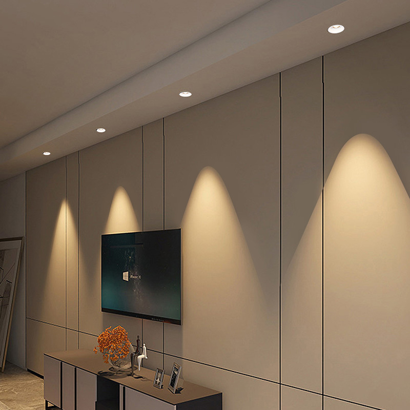 雷士照明洗墙小山丘射灯led嵌入式防眩窄边无副光斑低蓝光高显色雪羽