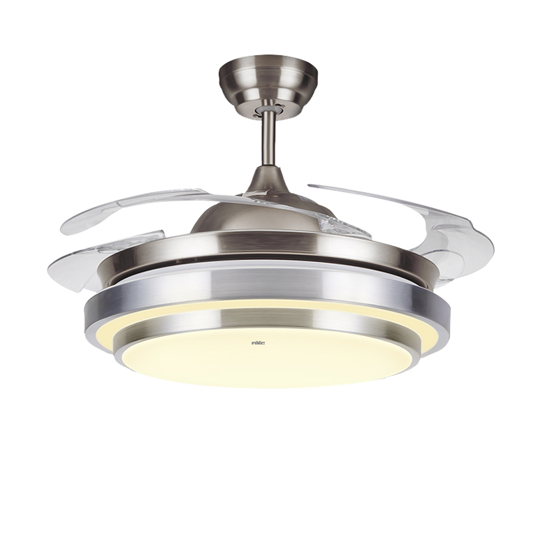 led隐形风扇灯变频无极调光吊扇灯家用客厅卧室餐厅42寸电扇 42寸新