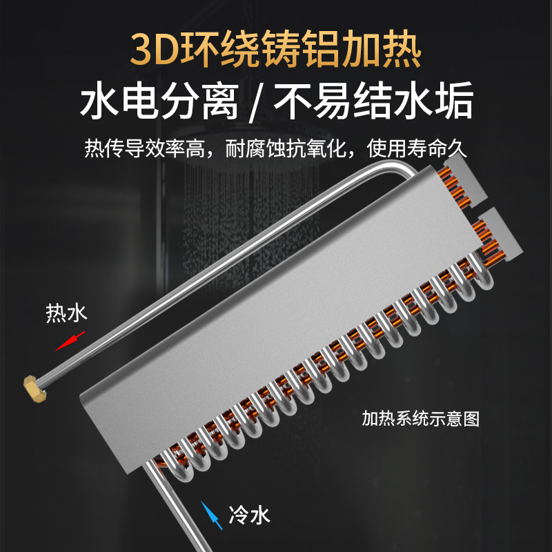 帅康(sacon)即热式电热水器速热家用出租房卫生间小型电淋浴器非储水式超薄恒温壁挂小厨宝过水热直热洗澡机SK-ZL75