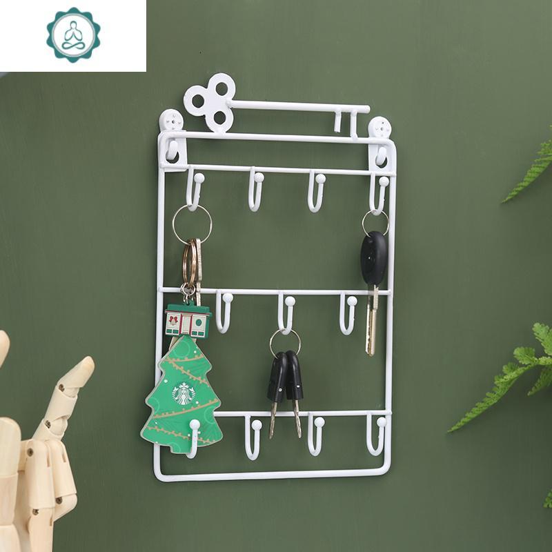 玄关钥匙架北欧创意铁艺钥匙挂钩ins壁挂墙壁进口墙上收纳装饰封后