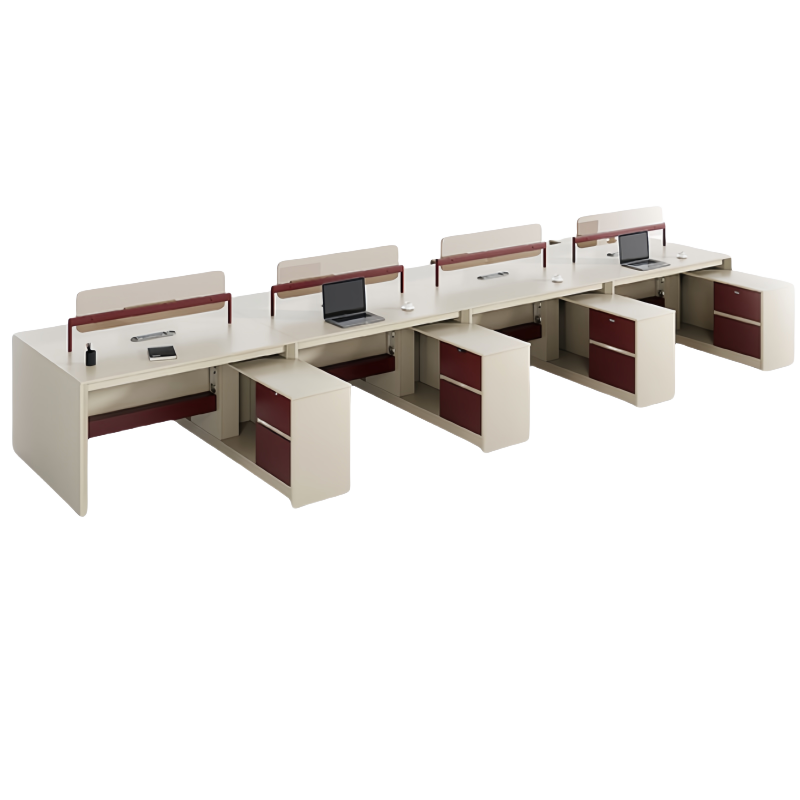 铭思达屏风工位5.6米八人位张高清大图