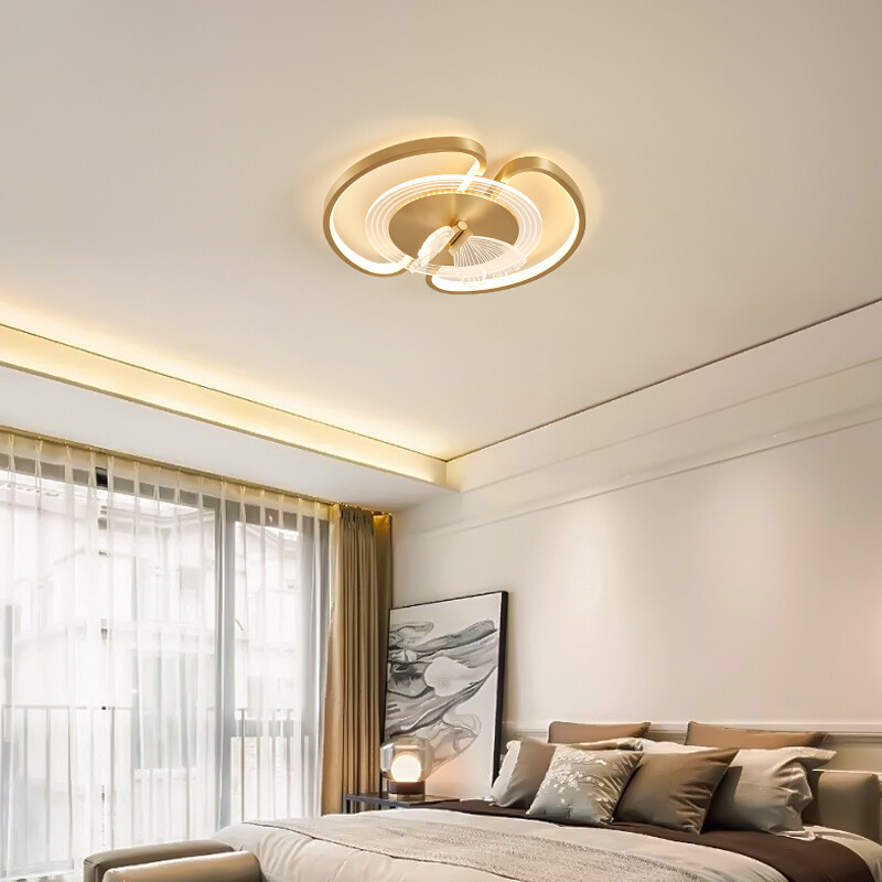 觅物儿童房全铜吸顶灯现代简约北欧led卧室书房过道大气创意阳台灯饰