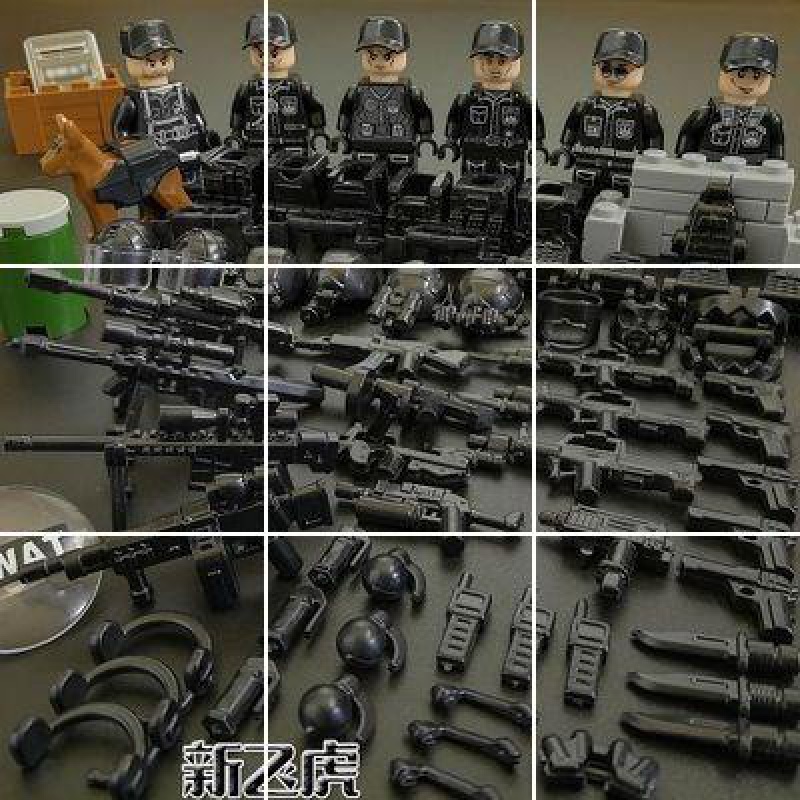 兼容樂高军事组装武器拼装男孩子玩具积木6-7-8-9-10岁手抢 新飞琥图(可换装)高清大图