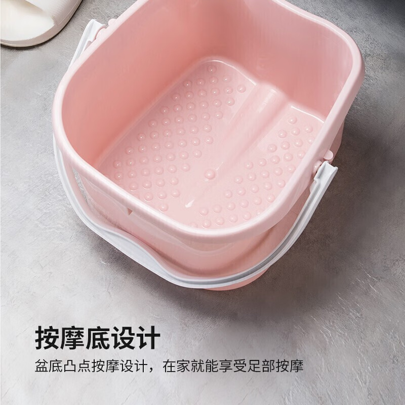 茶花(CHAHUA) 泡脚桶 家用大号塑料洗脚盆提水桶塑料盆加厚足浴盆高清大图