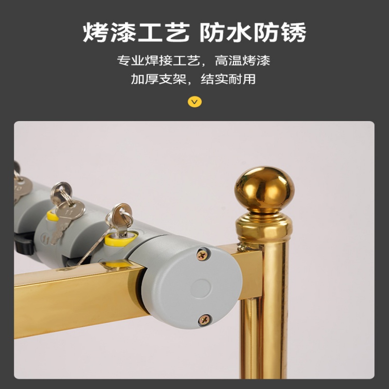 珂攸洋雨伞架10头金色高清大图