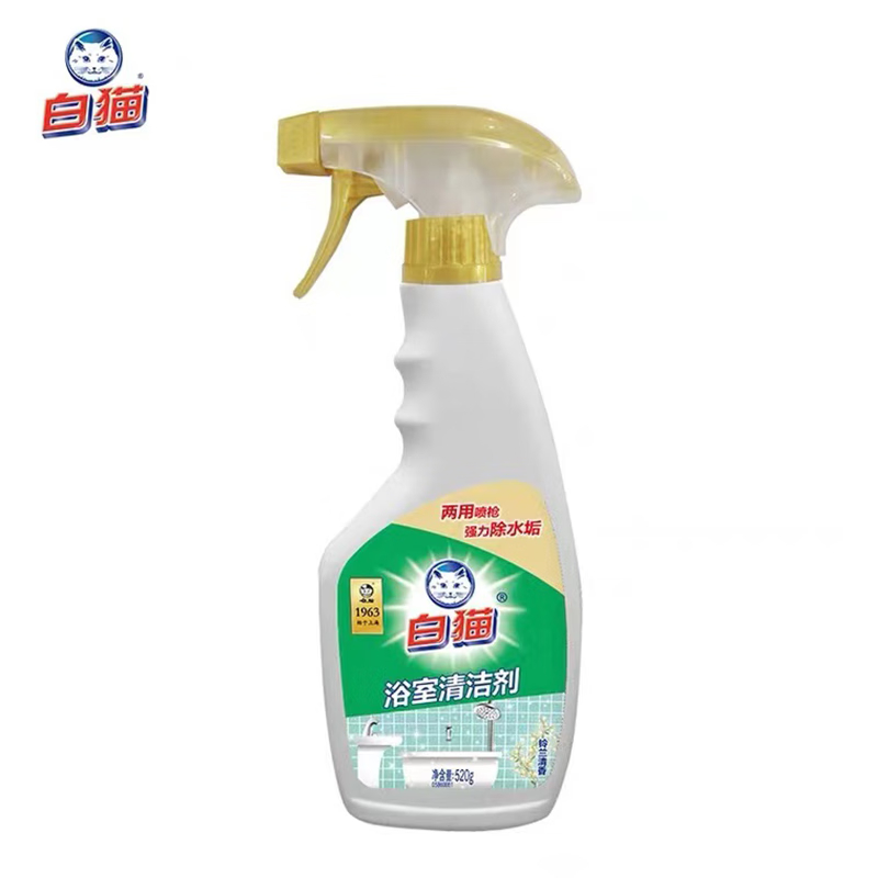 白猫 浴室清洁剂 520g*2瓶 强力去除水垢皂垢污渍霉斑