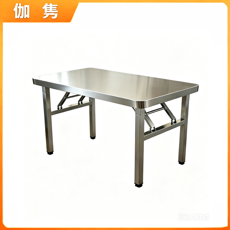 伽隽 不锈钢折叠桌 A100*80*75cm 张高清大图