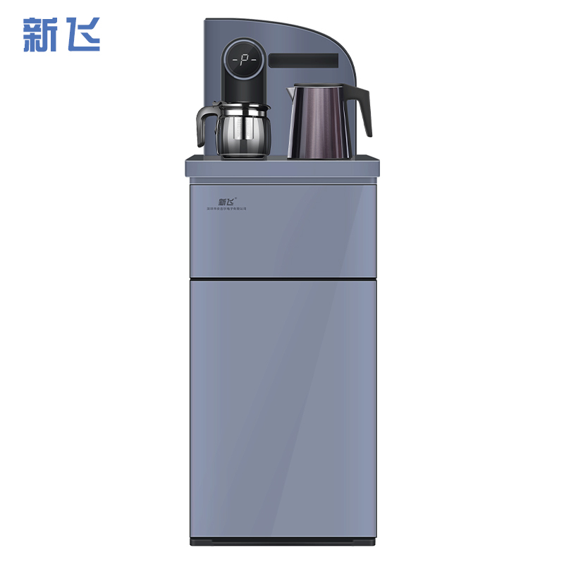 新飞 自营茶吧机家用下置式温热饮水机 远程遥控 全自动上水 小型柜式 童锁YR-5-X 铁灰色 XF-L6