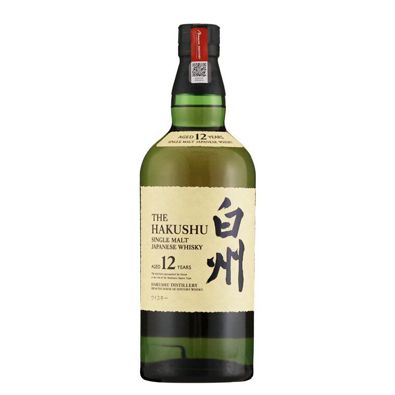 白州(HAKUSHU)日本原装进口 12年 单一麦芽威士忌 700ml 单瓶装 有盒