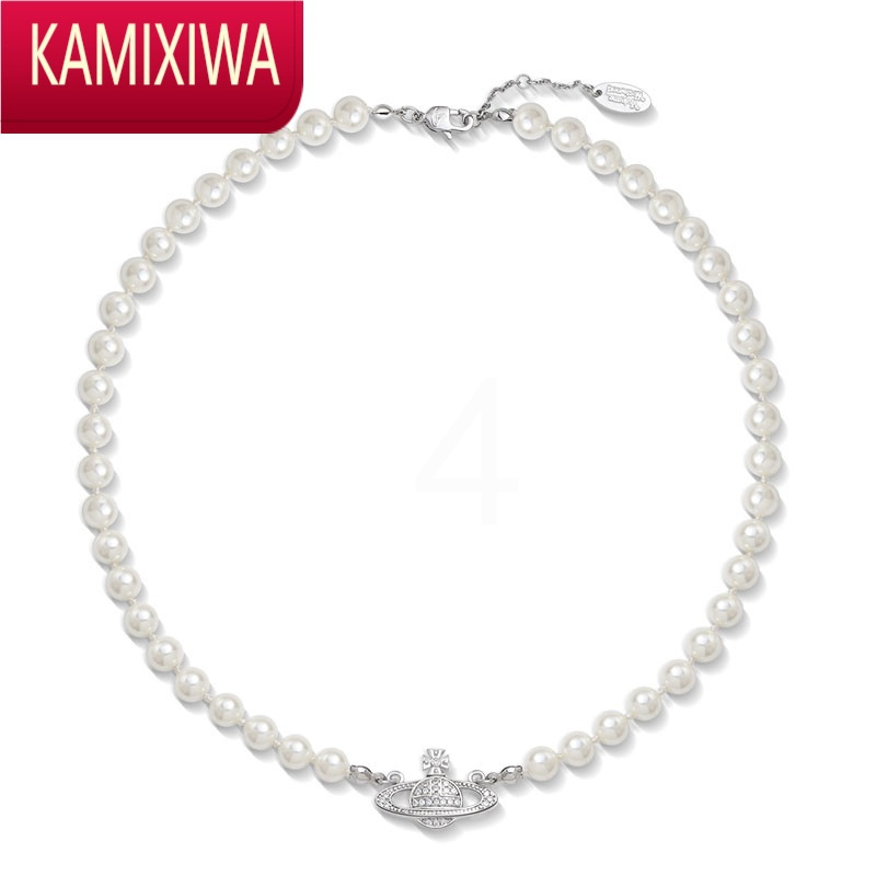 kamixiwanana西太后土星珍珠项链女潮ins朋克锁骨链520送女友