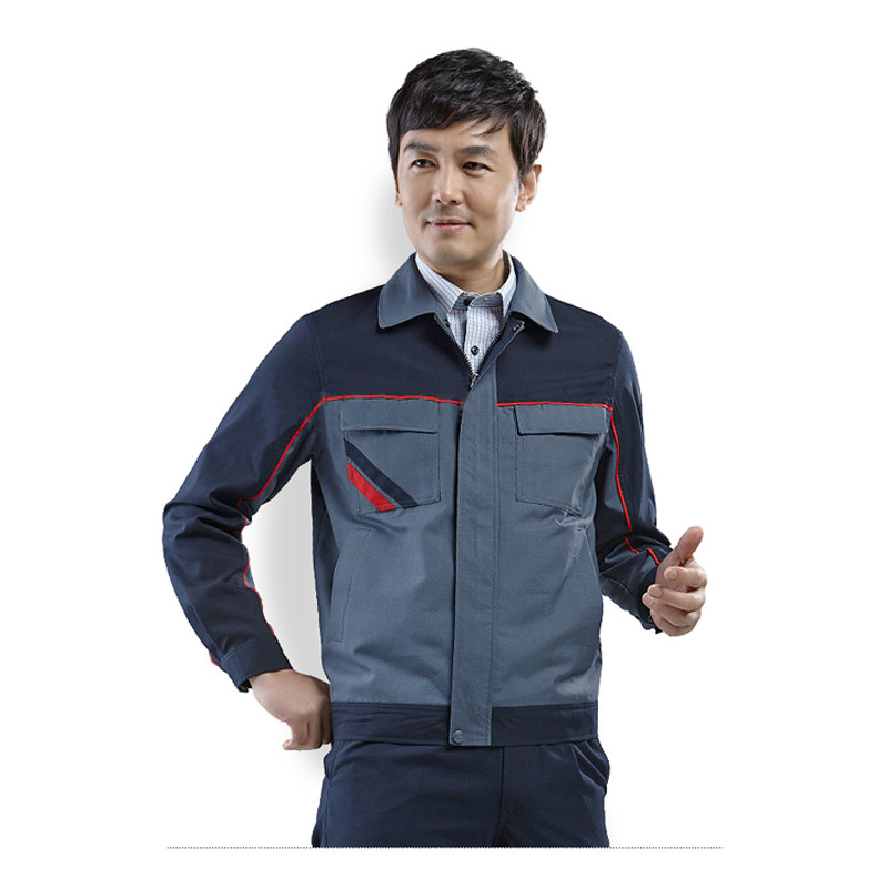 晶至春秋长袖工作服套装j1502款可定制防静电防阻燃防酸碱