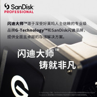 闪迪大师G-Technology1TB移动硬盘Type-C/雷电3便携三防2.5英寸[西部数据高端品牌]