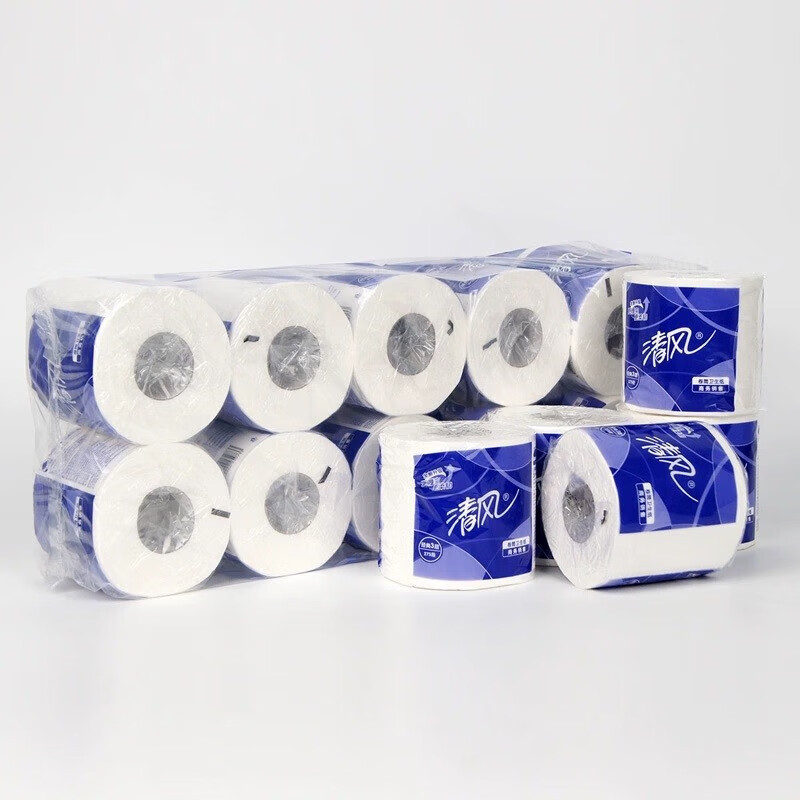 清风 卷纸商务小卷卫生纸 商用 275段3层100卷 整箱批发B22AA5高清大图
