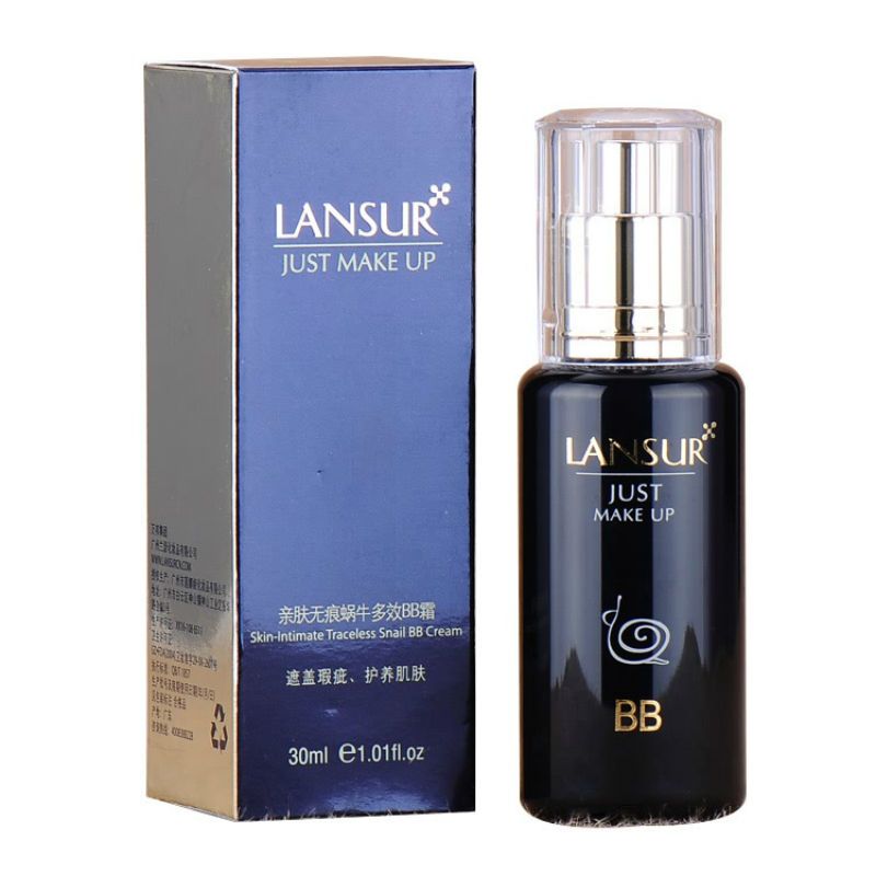 兰瑟亲肤无痕蜗牛多效BB霜30ml 1#象牙白 粉底液保湿裸妆遮瑕官方旗舰店官网正品