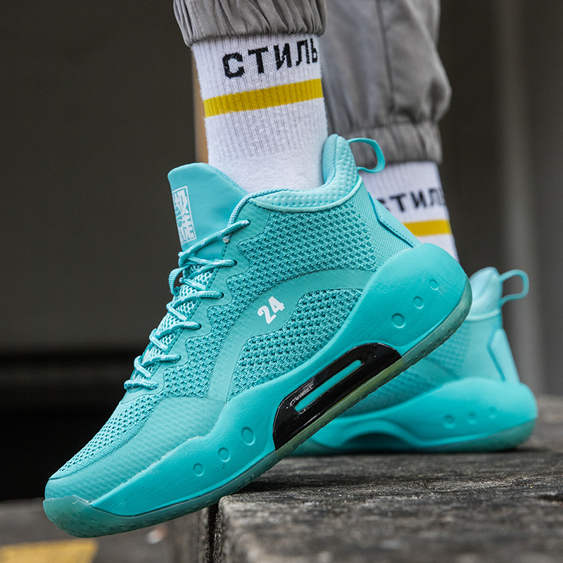 邦塞斯 飞织篮球鞋男2022新款外场常规运动战靴全明星防滑耐磨学生