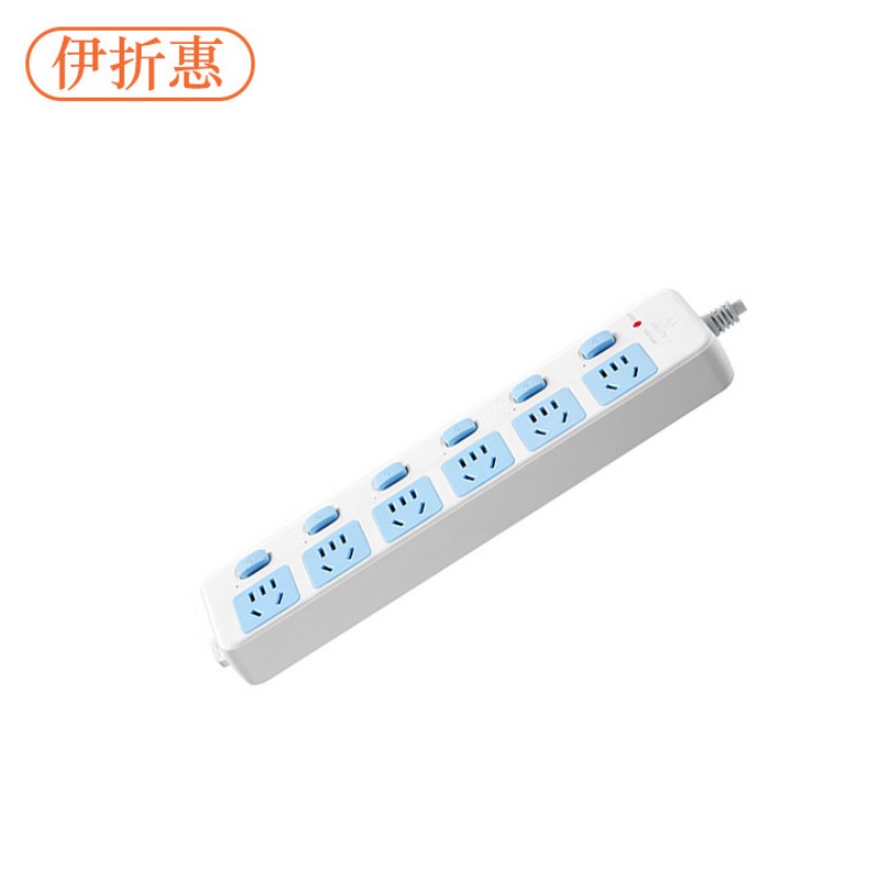 伊折惠 YZHGW-0916 6位 3米 分控插排 (计价单位:个) 白高清大图