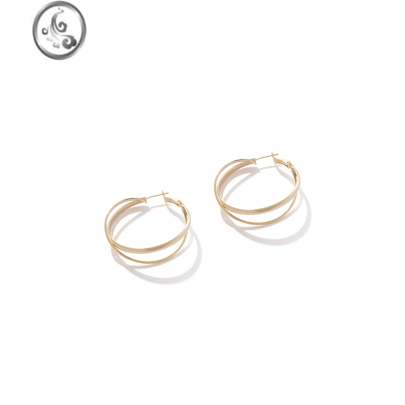 JiMi欧美夸张个性大圈圈耳环女2022新款潮洋气网红简约耳圈圆圈耳饰品