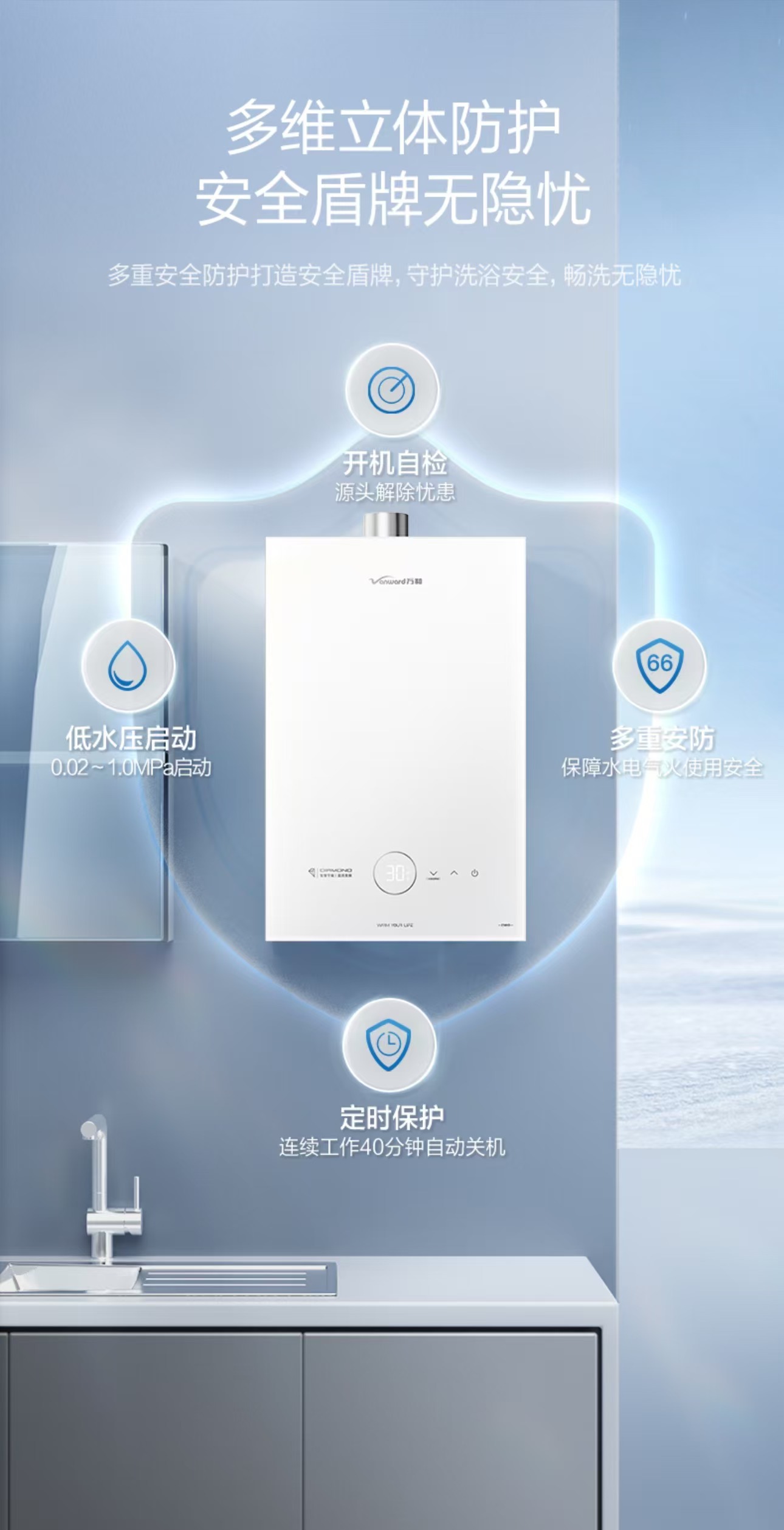 万和燃气热水器高清大图