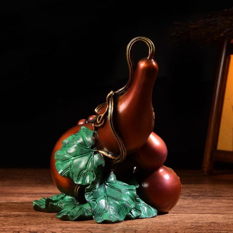 美帮汇铜葫芦 彩绘福寿葫芦摆件客厅宝葫芦特大号图片