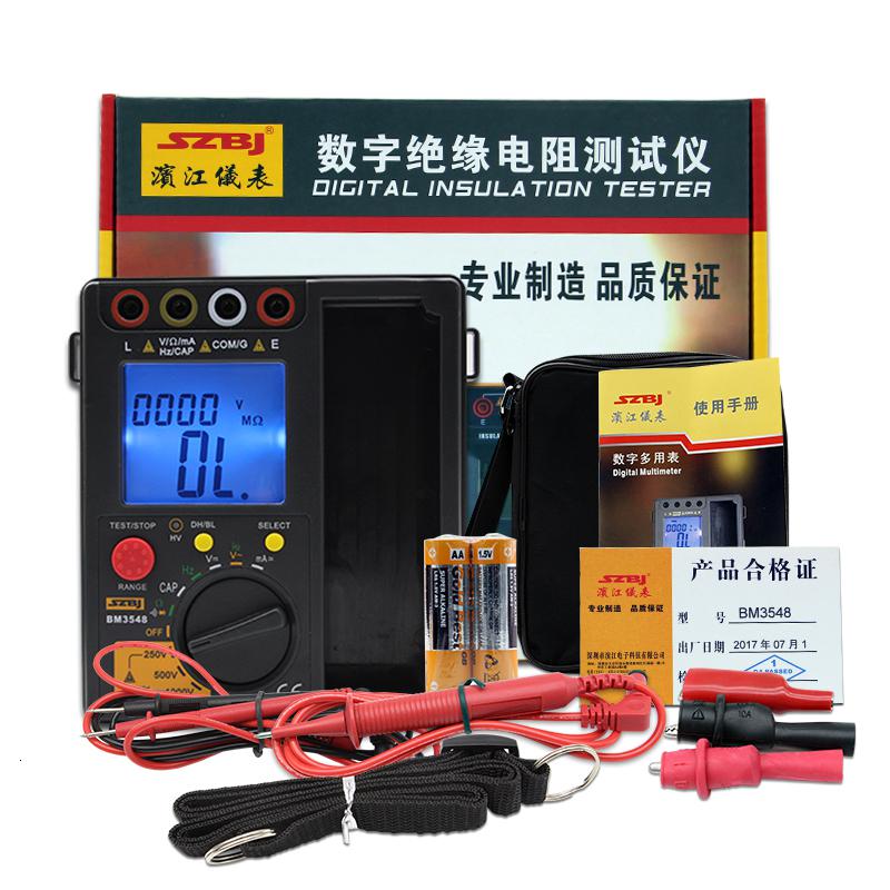 BONJEAN/9数字绝缘电阻测试仪+用表500V/1000V/2500V兆欧表摇表 BM3548原装标配1000V高清大图