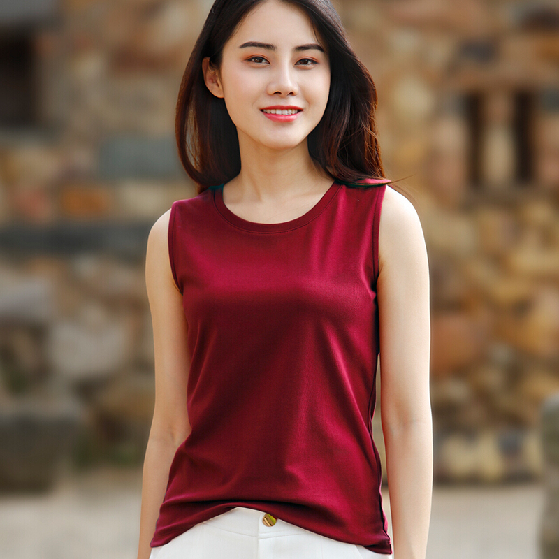 无袖运动t恤女百搭宽松外穿原宿坎肩跨栏背心存棉女士夏季打底衫