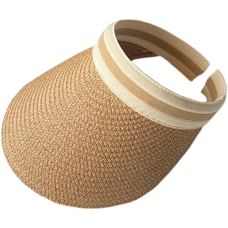 莫方帽子女草帽防晒帽空顶夏季太阳帽露顶韩国发箍沙滩遮阳帽