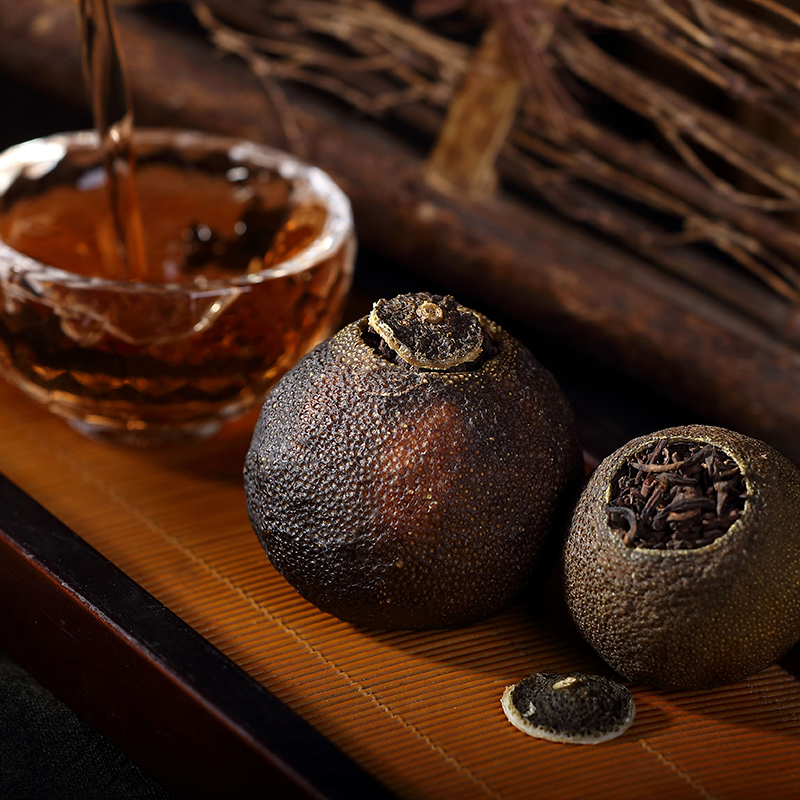 氧生之道 阳光系列新会小青柑熟普洱茶简约典雅送礼佳品500g/罐