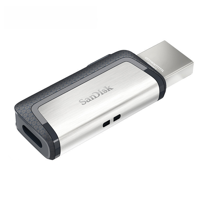 闪迪(Sandisk)32GB U盘 Type-C接口 至尊高速手机电脑两用双接口OTG内存扩容 灰色