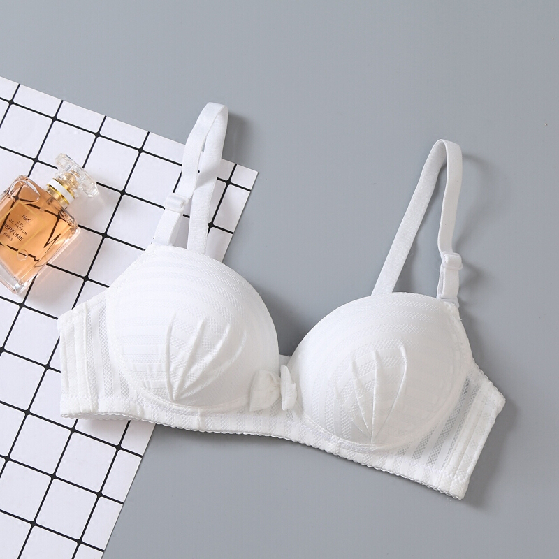 夏季聚拢少女文胸薄款无钢圈内衣女学生初中生高中18-19岁套装