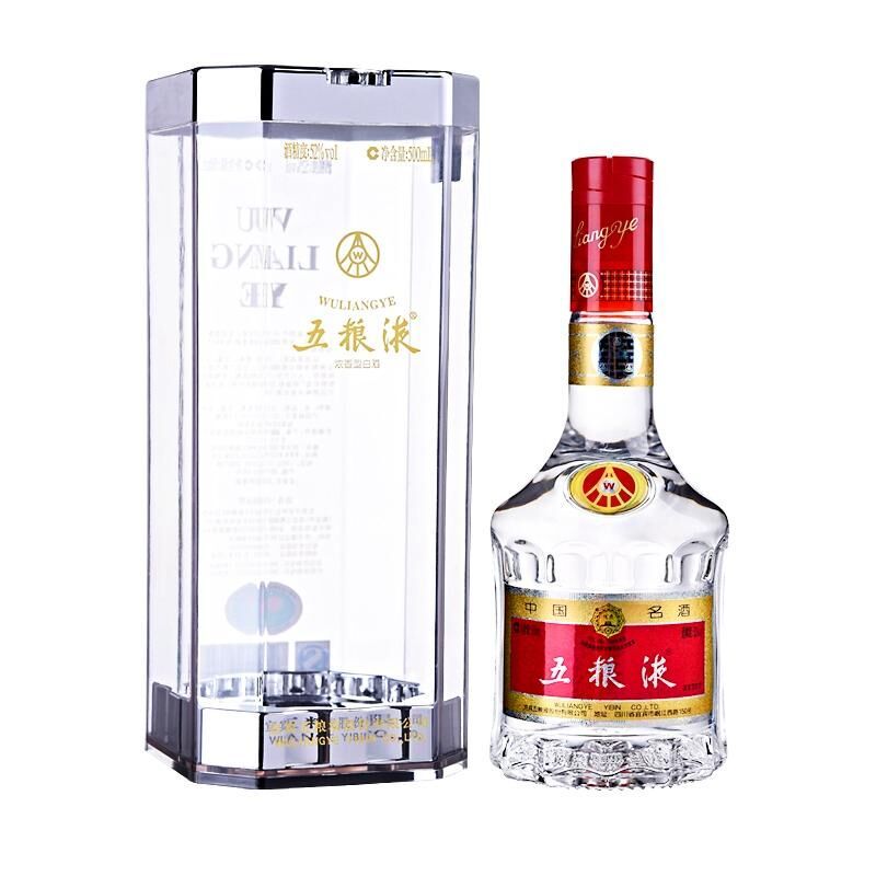 (2016年)五粮液WULIANGYE 52度五粮液浓香型白酒500ml水晶盒 单瓶装