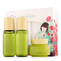 百雀羚(PECHOIN)三生花玲珑玉润水滢旅行小样套装20ml+20ml+8g「平衡保湿 水润滋养」补水保湿收缩毛孔
