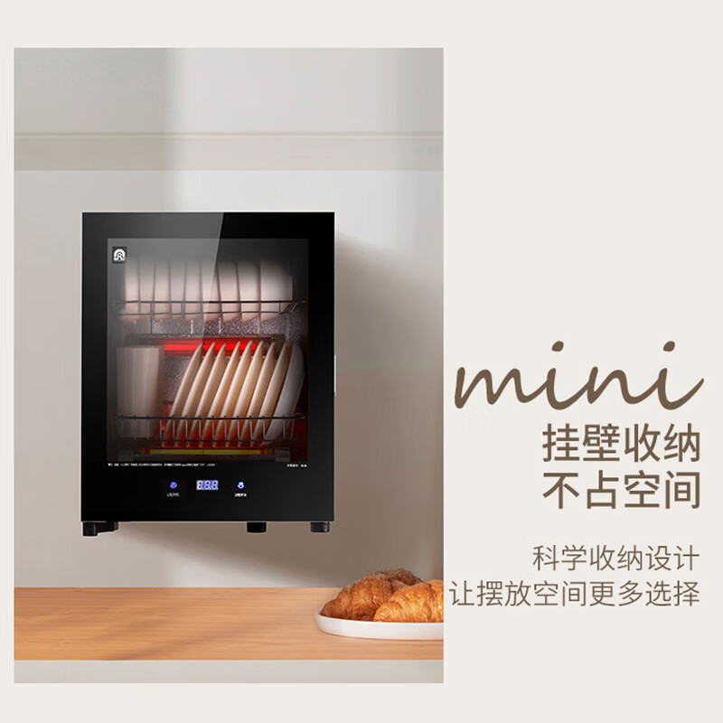 容声(RONGSHENG)50-RQ230二星级热风立式消毒柜50L小型家用台式桌面厨房办公室高温碗具餐具消毒柜